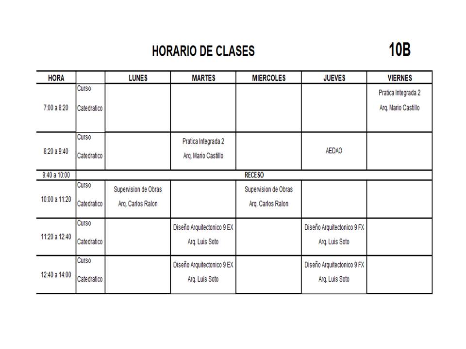 Horario de Clases Segundo Semestre 2021 1/17